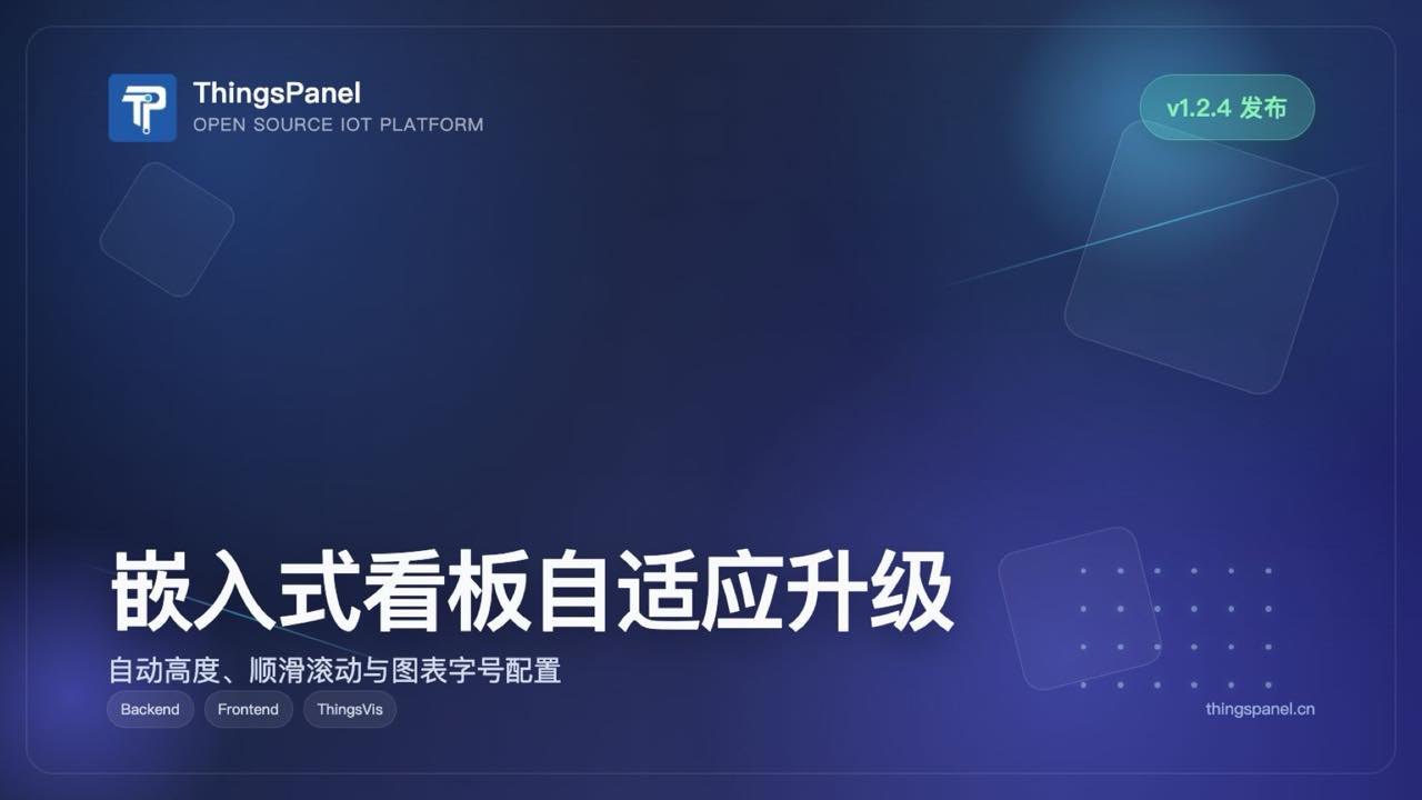 ThingsPanel v1.2.4 发布:嵌入式看板自适应体验升级