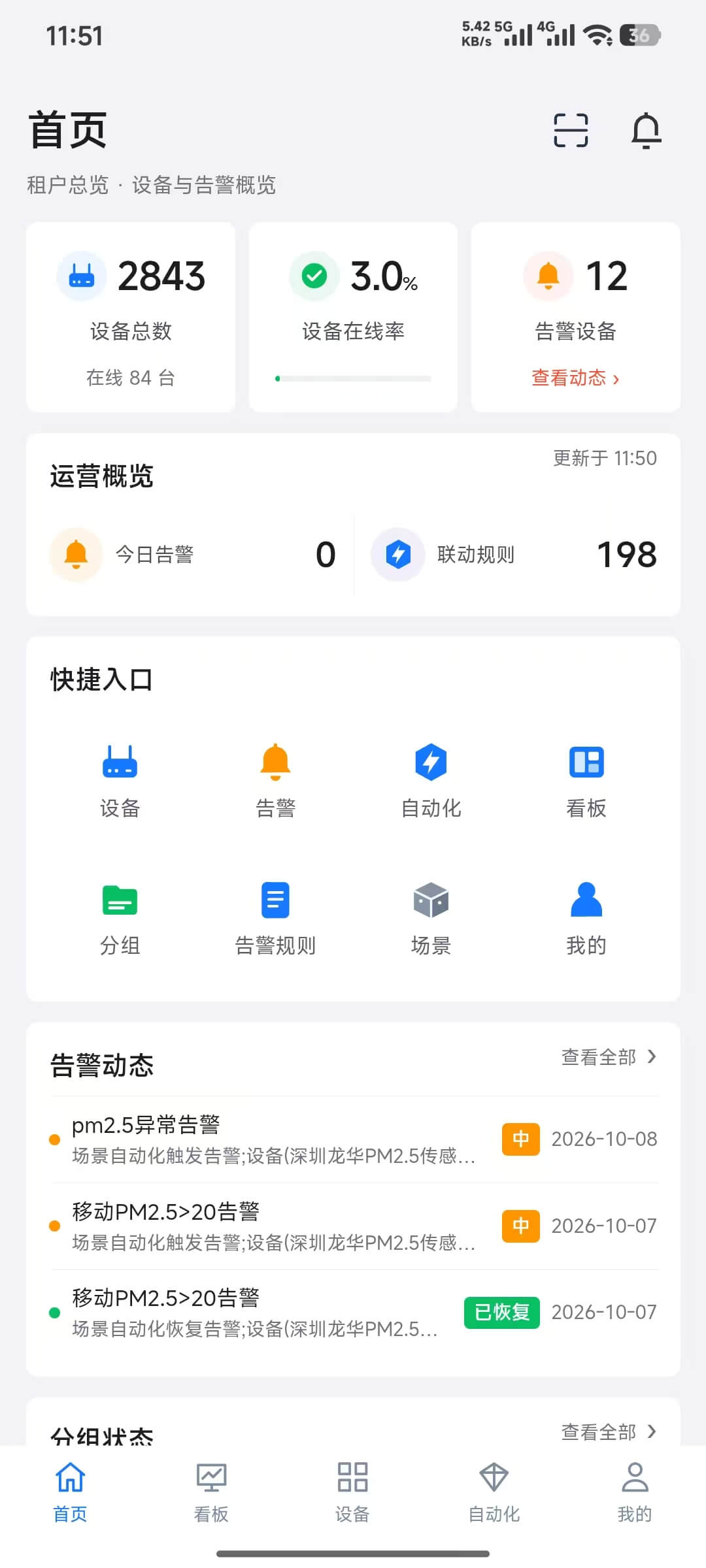 ThingsPanel APP 首页概览